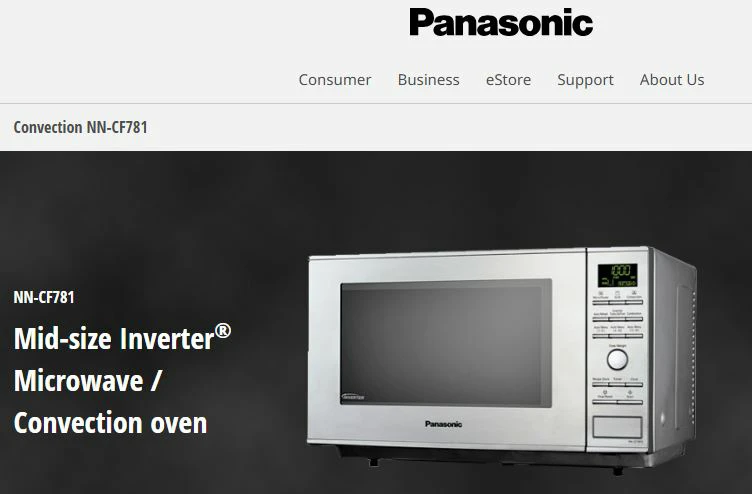 Panasonic NN-CF781 Mid-Size Inverter Microwave/Convection Oven - photo 2