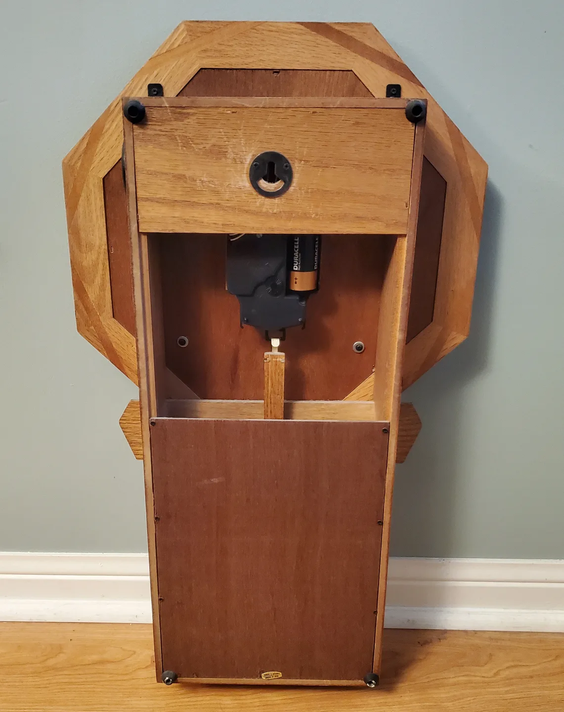 Oak Wall Clock with hourly chime image indicator(2)