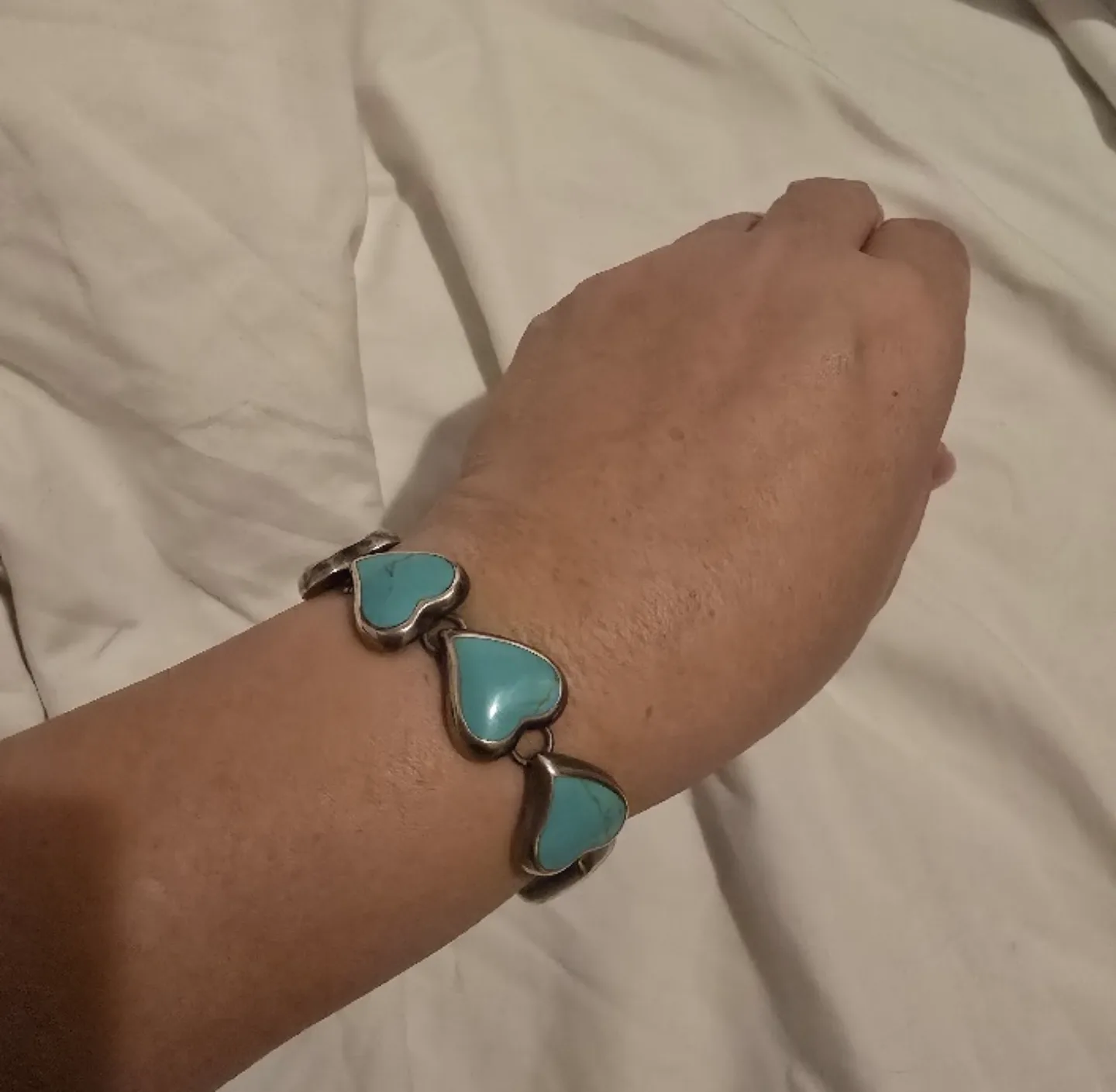 Giftable Heart-Shaped  Sleeping Beauty Turquoise SS925  Bracelet image indicator(5)