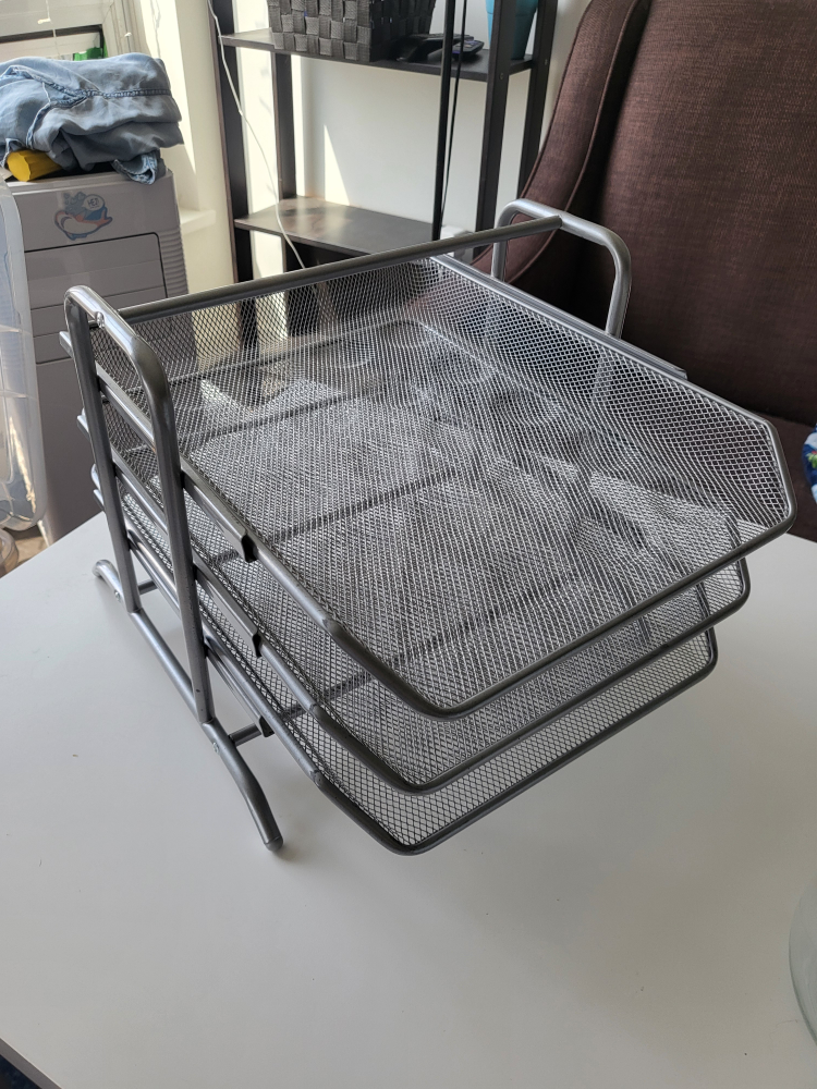 Silver Metal Mesh 3-Tier Organizer - $10 ONLY!