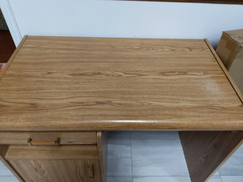 Desk with Wood Cabinet with Drawers💙 image indicator(2)