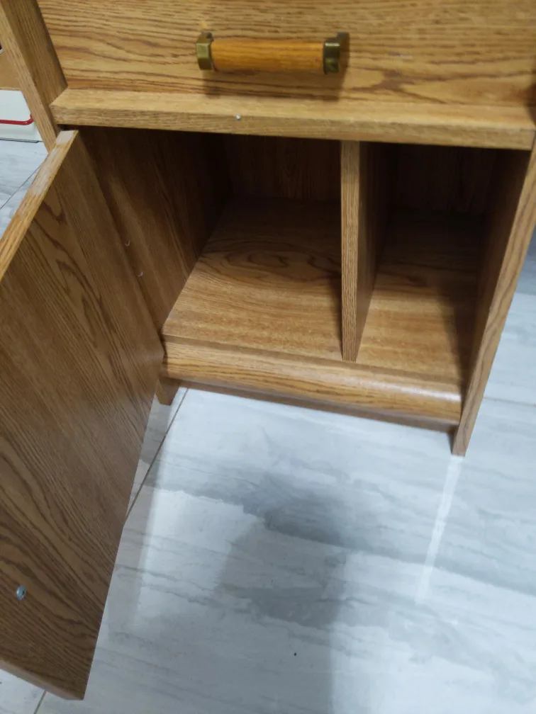 Desk with Wood Cabinet with Drawers💙 image indicator(4)