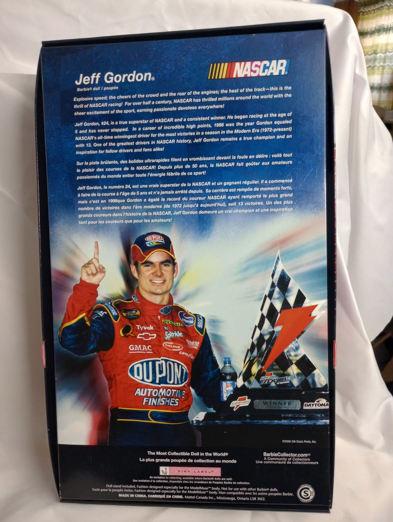 Jeff Gordon NASCAR Barbie Doll - Pink Label - photo 3