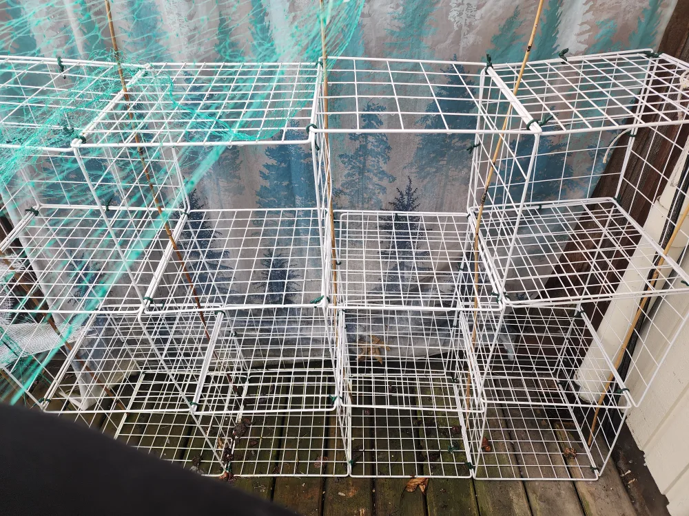 White Wire Cube Storage Shelf #freecycle thumbnail