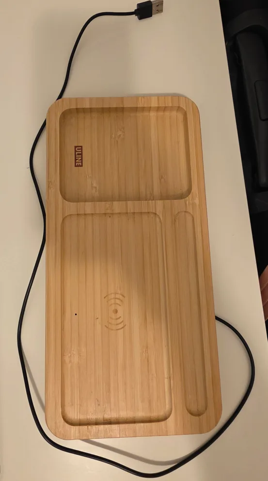 Uline Wooden Wireless Charging Tray thumbnail