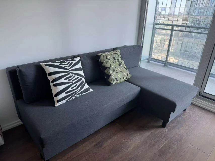 Grey Sofa with Chaise Lounge thumbnail
