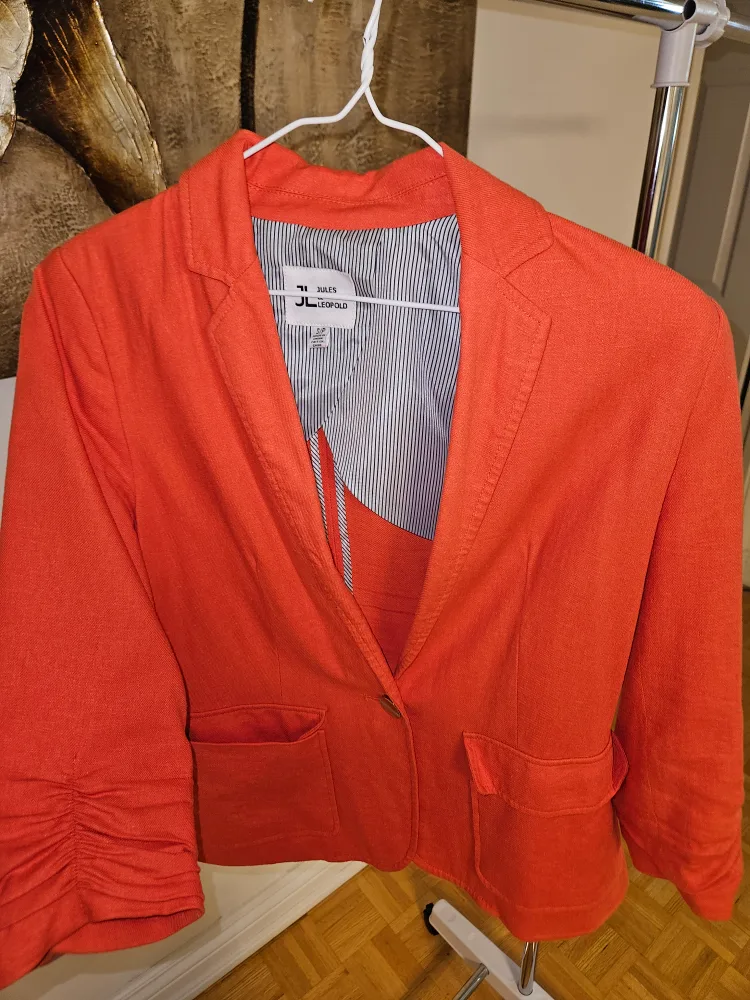 Jules and Leopold Orange Blazer (Women's Small) thumbnail