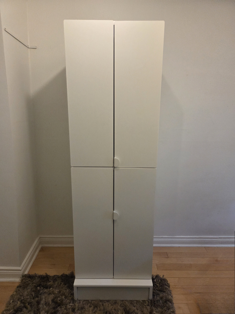 White Cabinet with Doors and Drawers