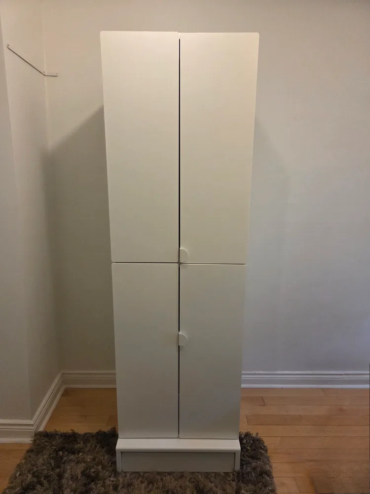 White Cabinet with Doors and Drawers thumbnail