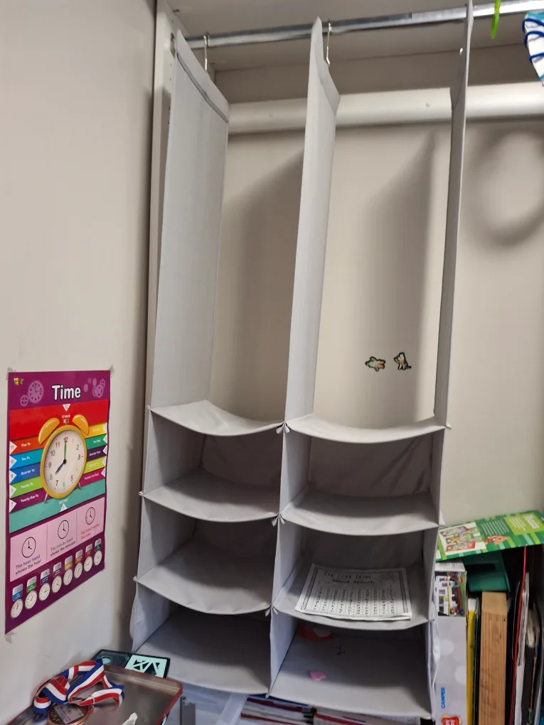 Hanging Closet Organizer - Grey, 6 Shelves image indicator(3)