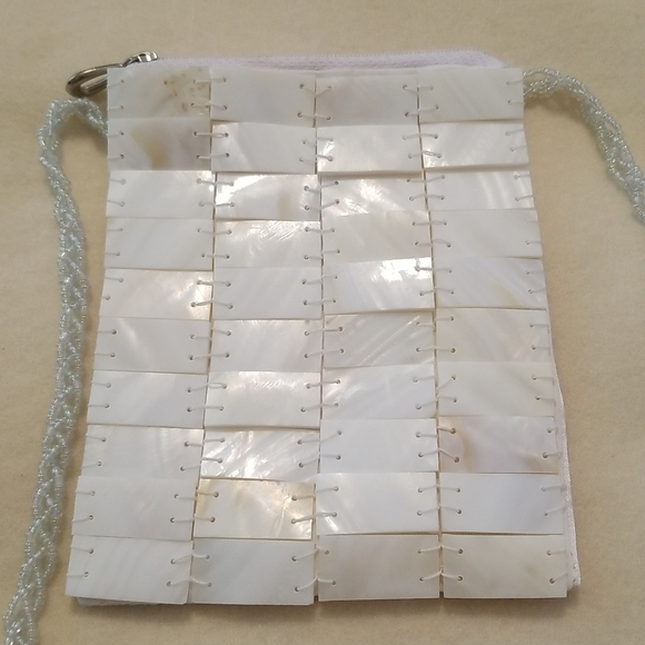 Mad By Design Mother of Pearl and Silk Small Crossbody Purse - photo 2