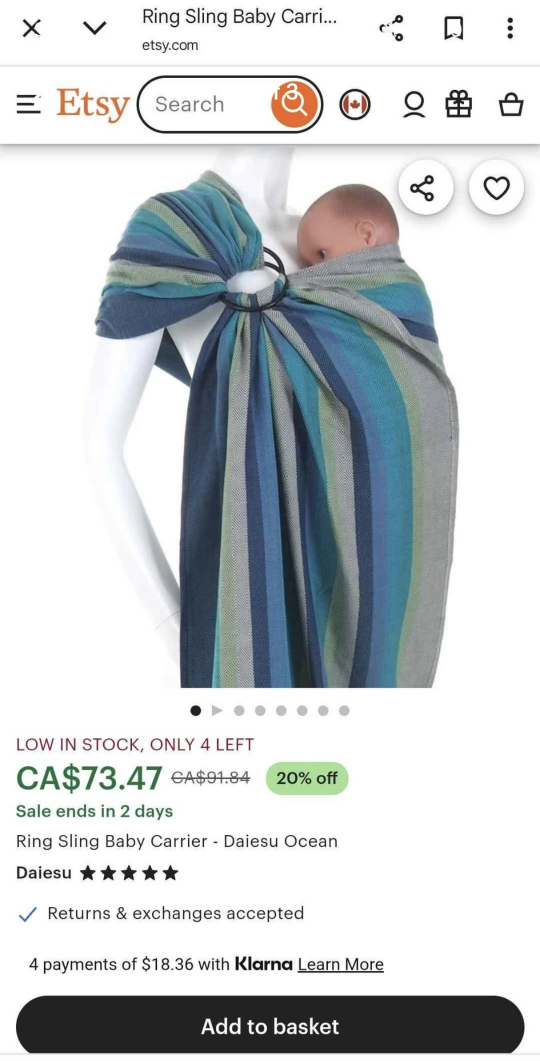 Daiesu Ring Sling Baby Carrier