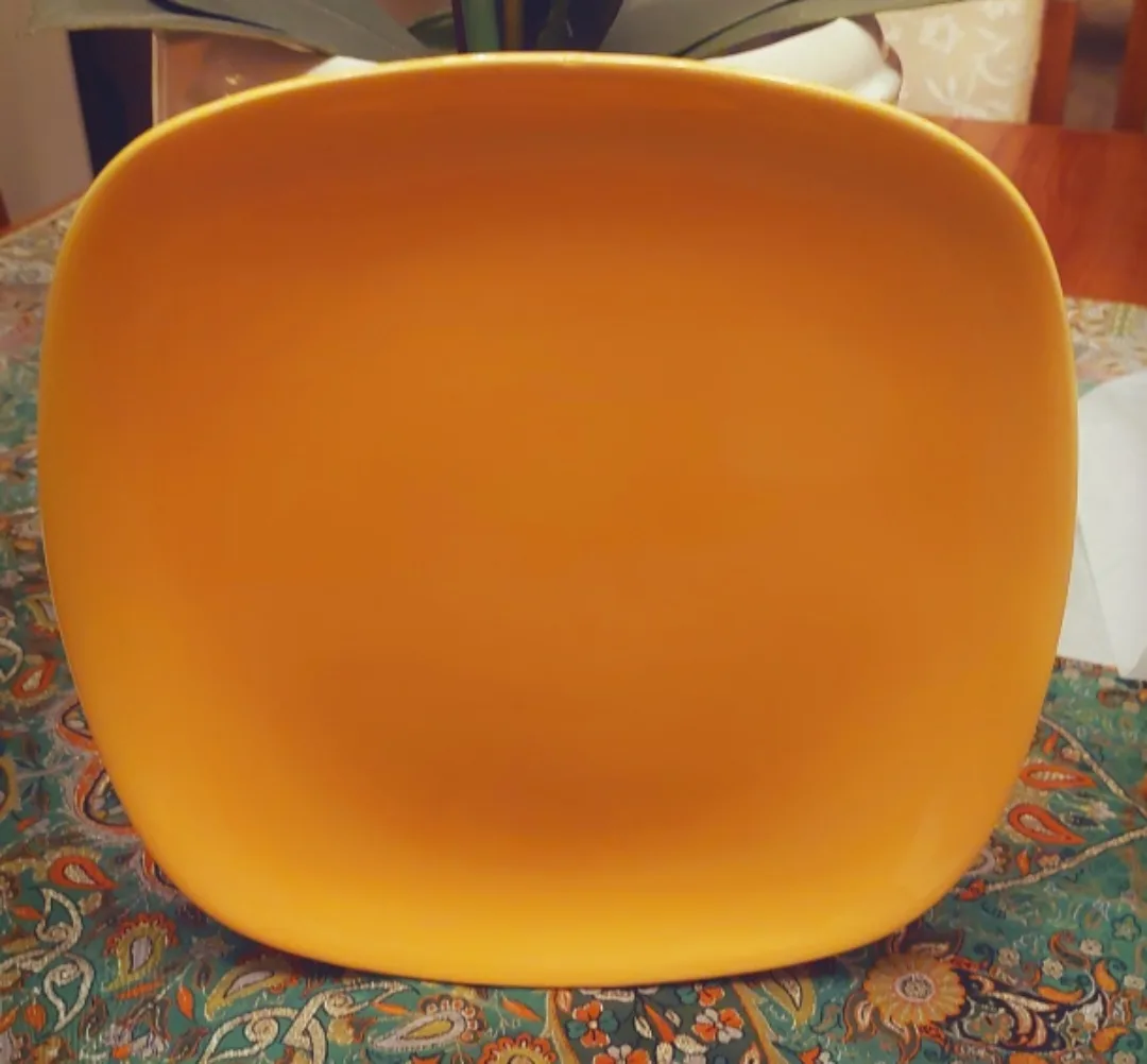 Gibson Serving Plate.Hand-Painted Orange Plate 🥕 thumbnail