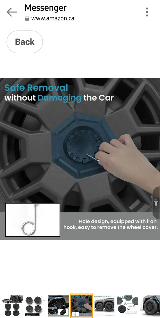 Tesla Cybertruck 2024 Wheel Center Cover (Set of 4) image indicator(5)