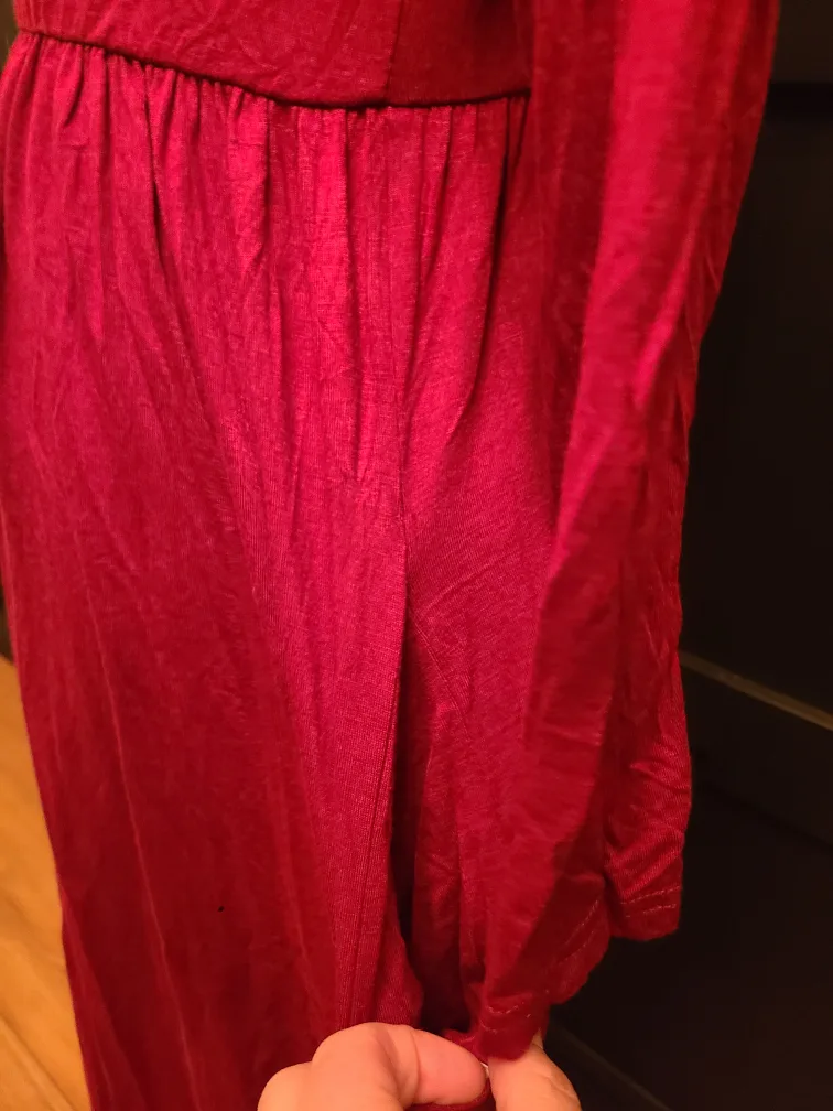 🥕 Burgundy Long Sleeve Maxi Dress image indicator(7)