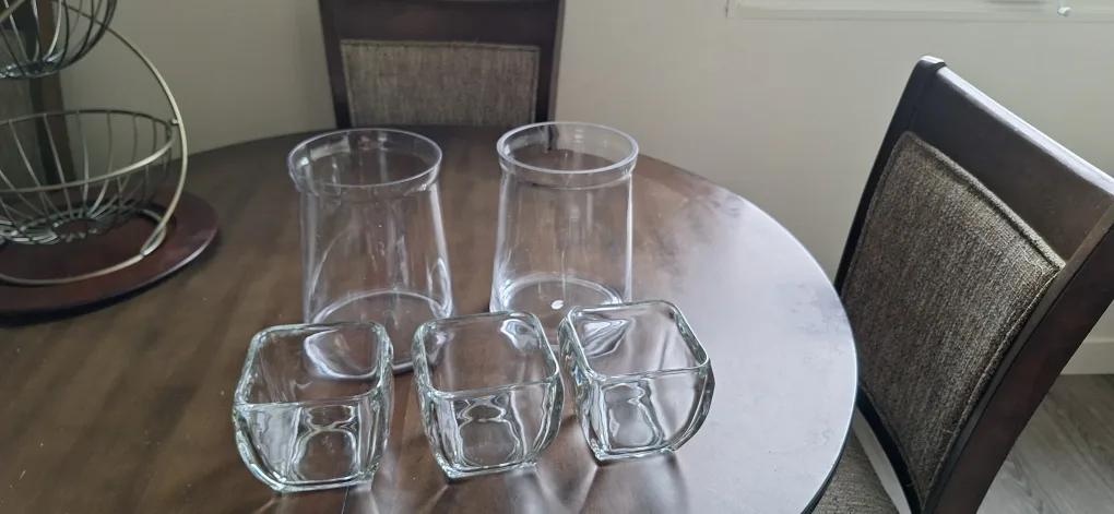 Glass Vase & Square Dish Set thumbnail