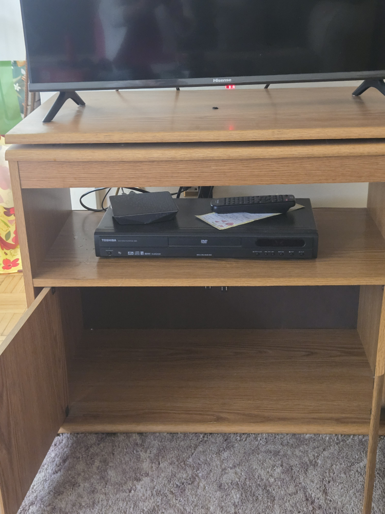 Wooden TV Stand with Storage - photo 2