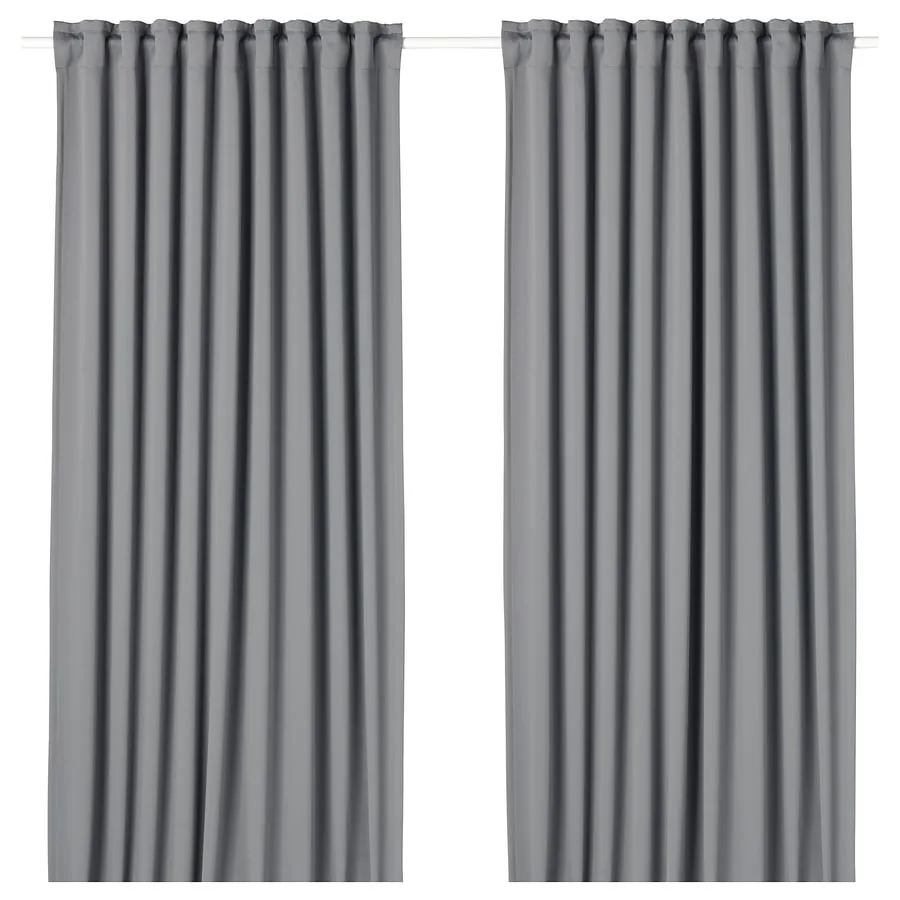 IKEA Gray Majgull Blackout Curtains image indicator(7)