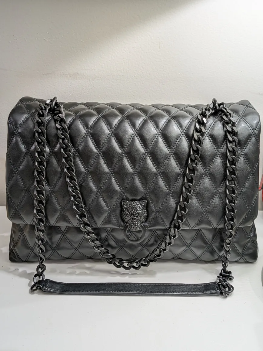 Aldo Black Quilted Shoulder Bag thumbnail