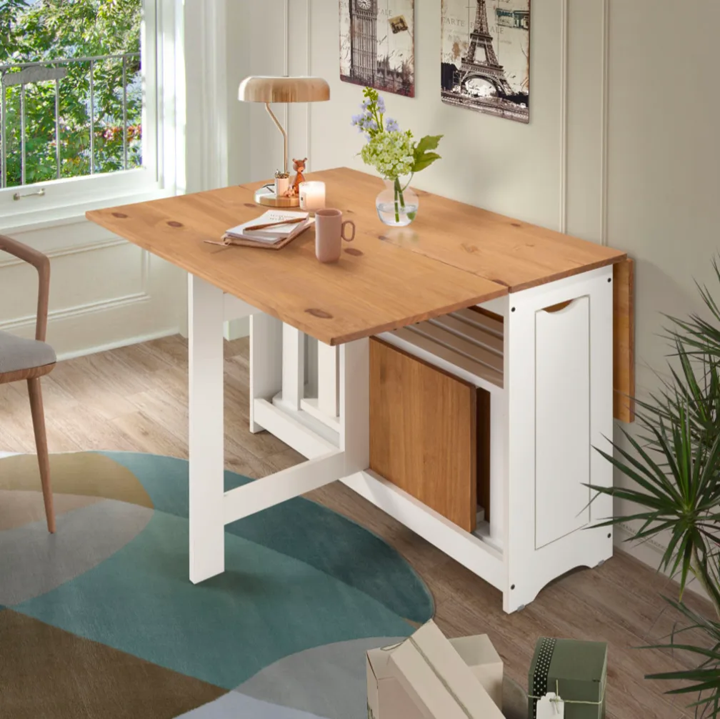 BRAND NEW IN BOX. Dining room table. Foldable with chairs image indicator(4)