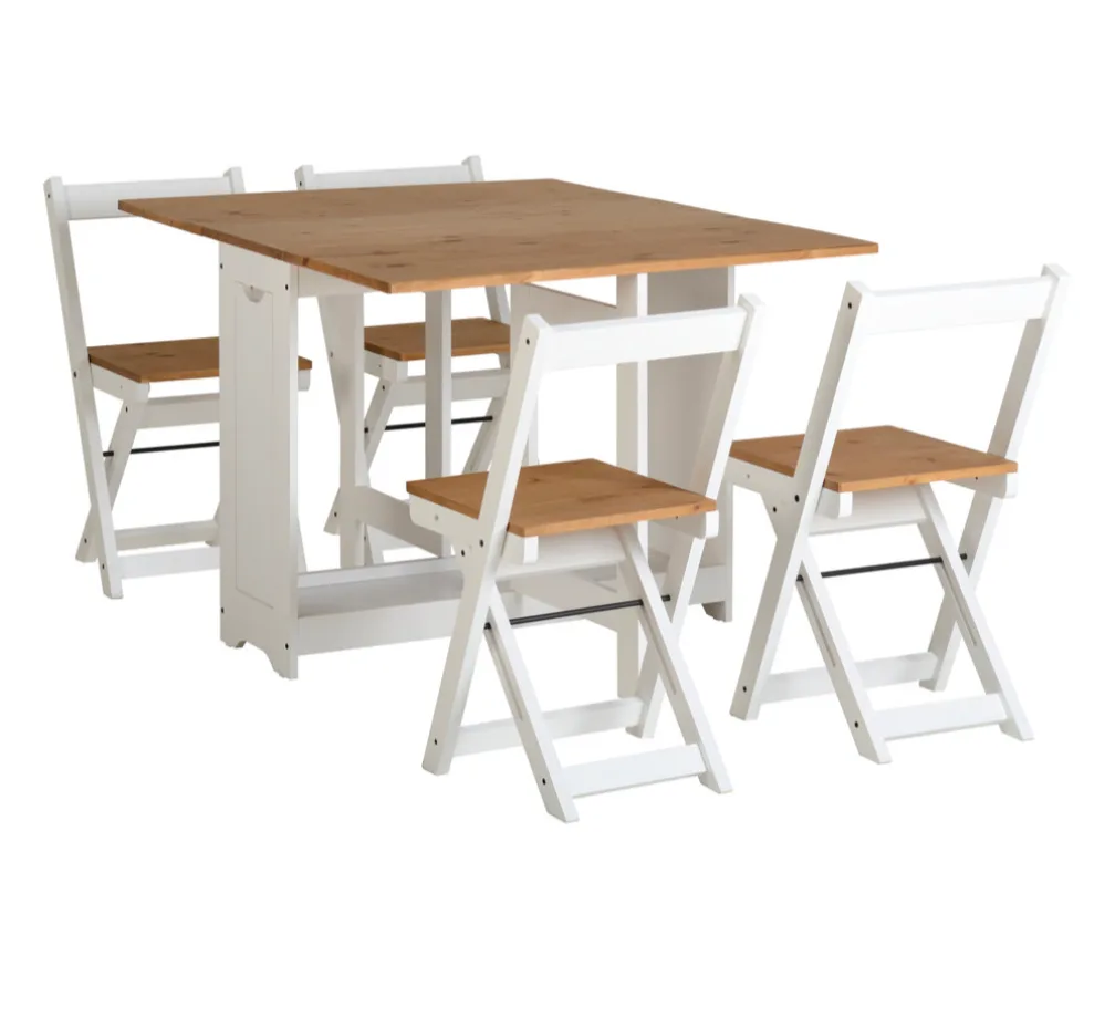 BRAND NEW IN BOX. Dining room table. Foldable with chairs image indicator(5)