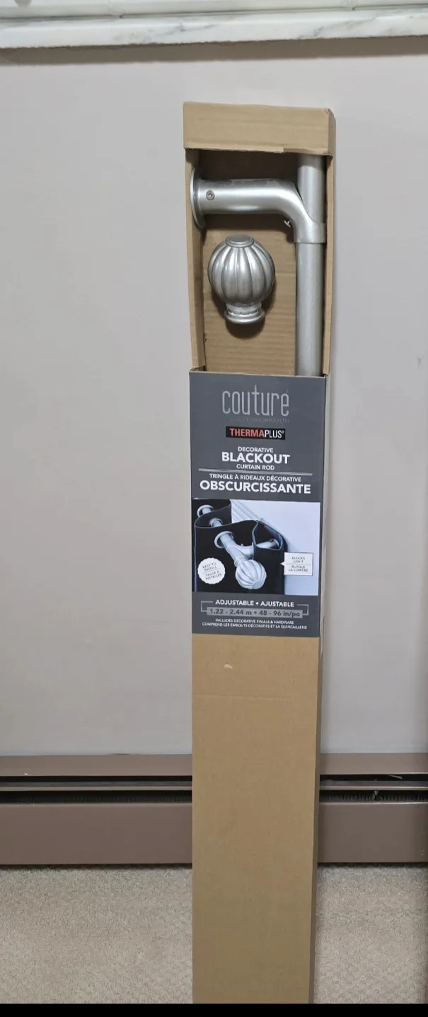 Decorative Blackout Curtain Rod and Curtains image indicator(2)