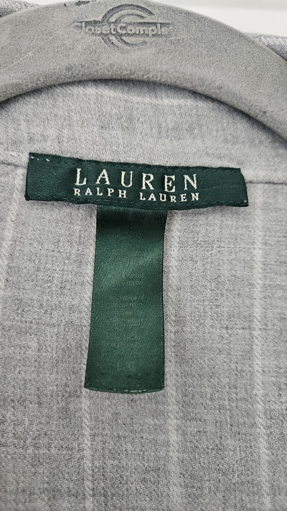 Ralph Lauren Grey Striped Pajama Set, Large - photo 4