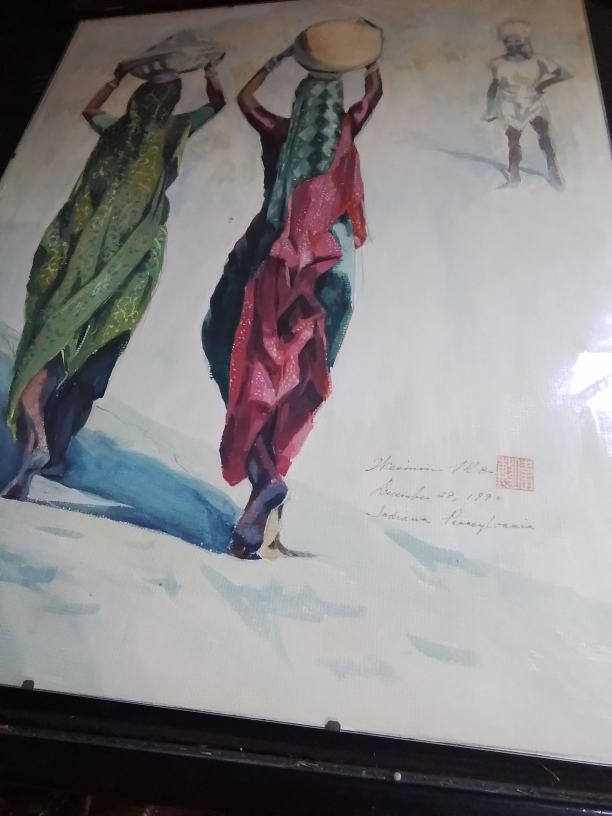 Weimin Mo Watercolour Painting "Indian Water Bearers" USA - photo 5