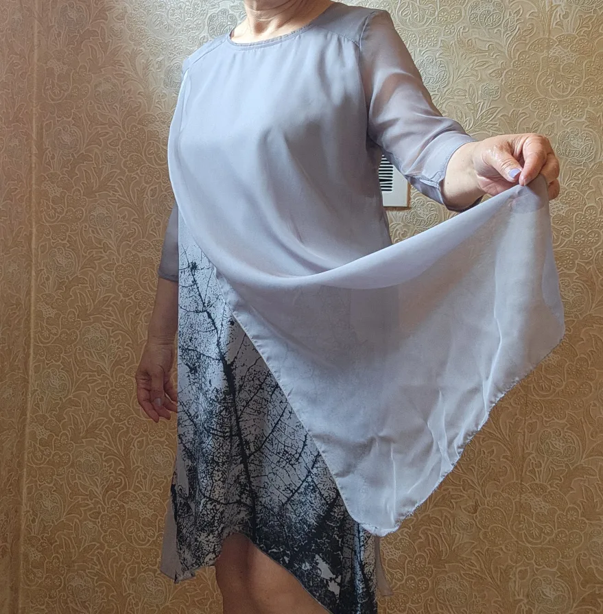 Grey Dress with Tree Print image indicator(2)