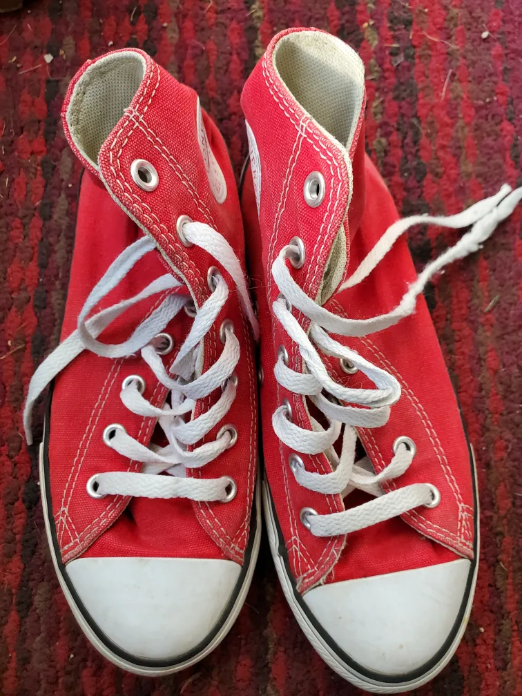 Red Converse High-Top Sneakers thumbnail