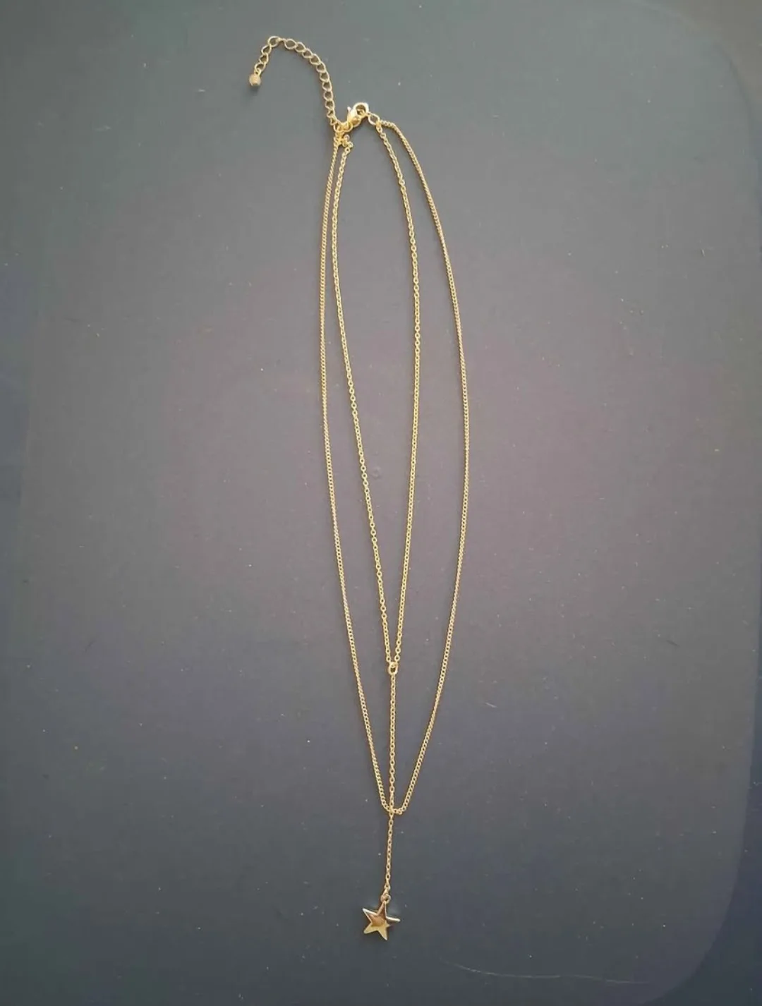 Double layer necklace with star charm thumbnail