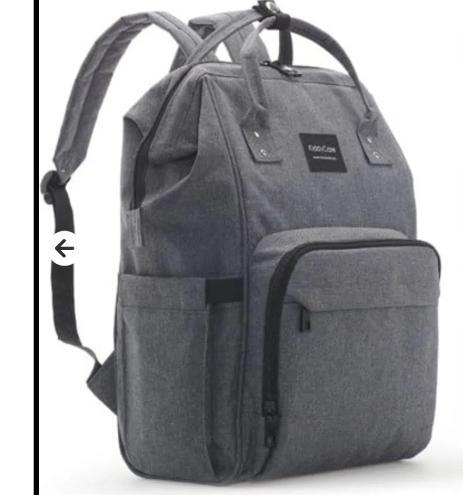 New KiddyCare Diaper Bag Backpack - Grey thumbnail