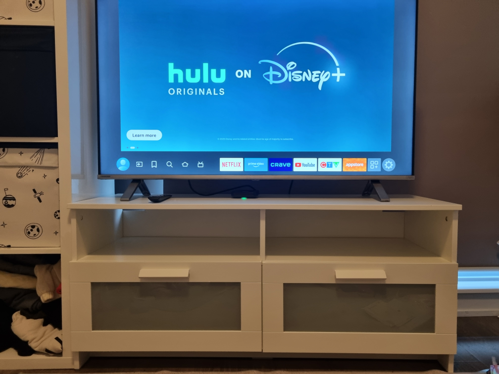 White TV Stand + Toshiba TV - photo 2
