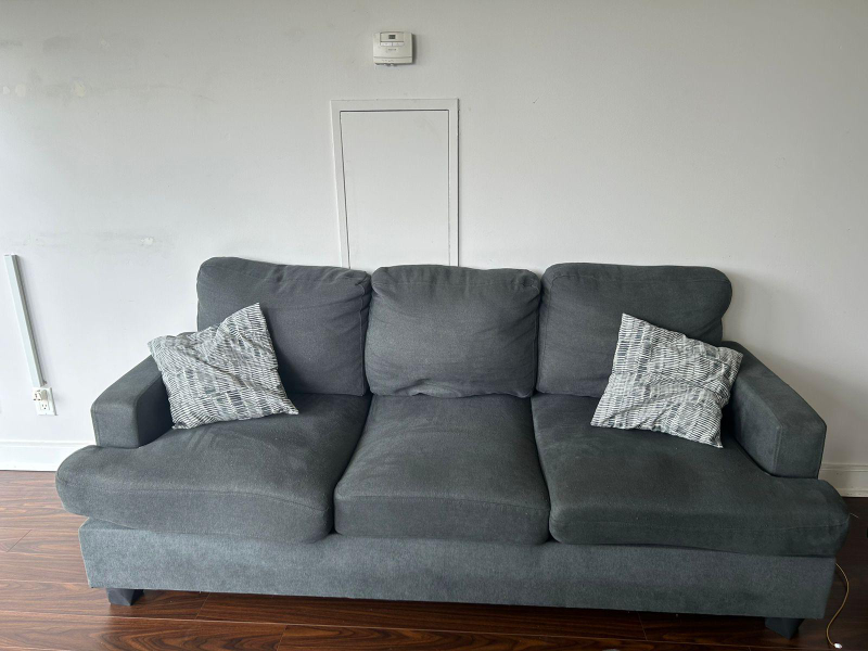 Grey Sofa with Pillows