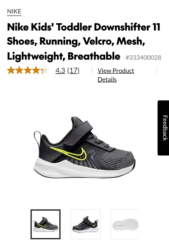 Nike Kids' Toddler Downshifter - Size C6 thumbnail