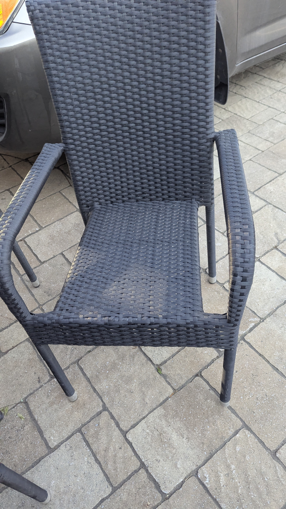 3 Outdoor Woven Chairs