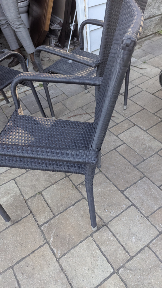 3 Outdoor Woven Chairs - photo 4
