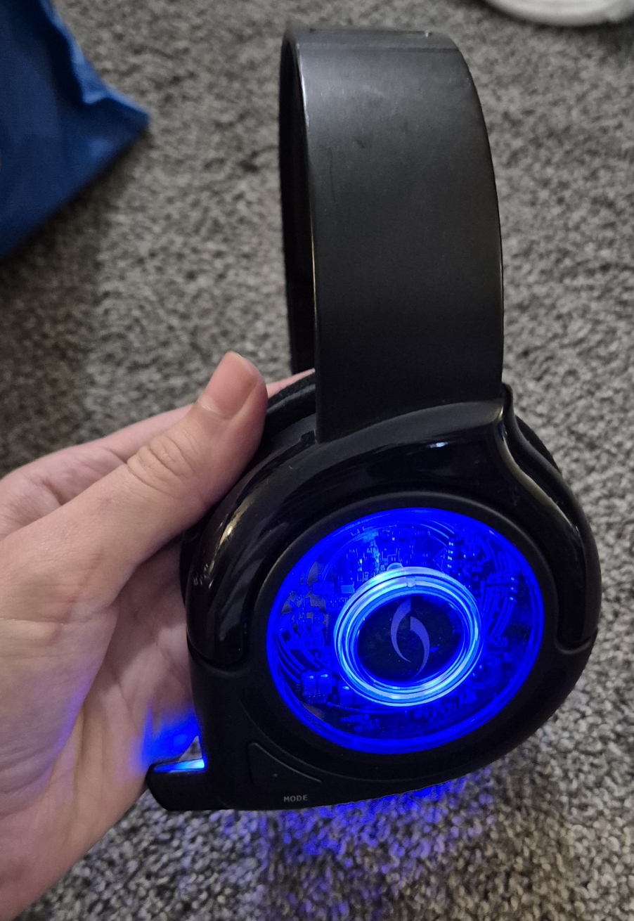 Black Over-Ear Headphones with LED lights - photo 3