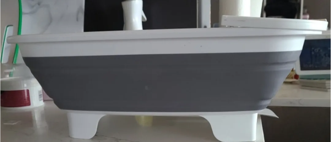 Collapsible Dish Drying Rack, With Drain Spout image indicator(3)