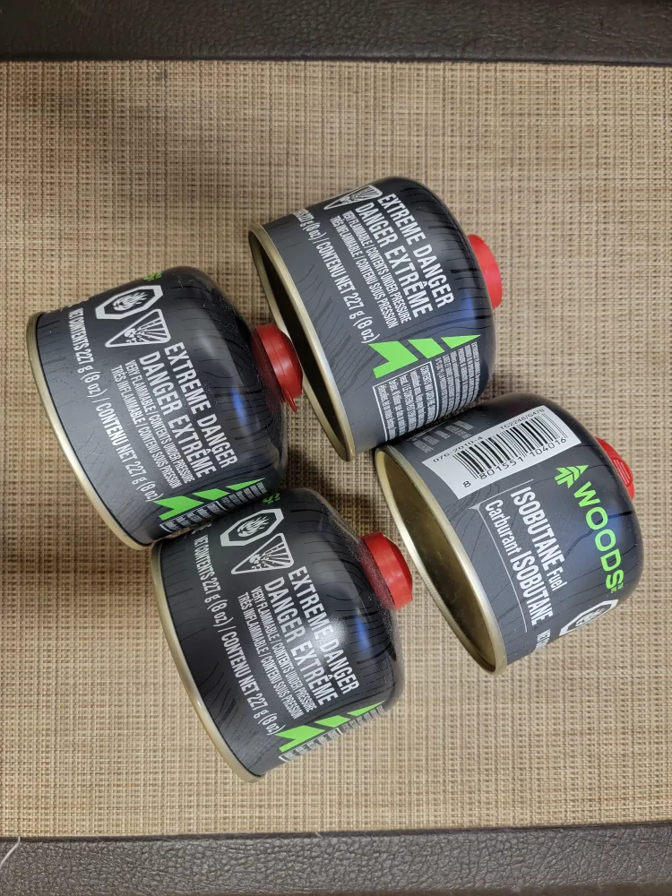 4 isobutane camping canisters thumbnail