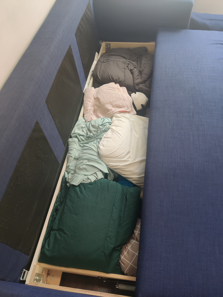 IKEA FRIHETEN Blue Sleeper Sofa - photo 2