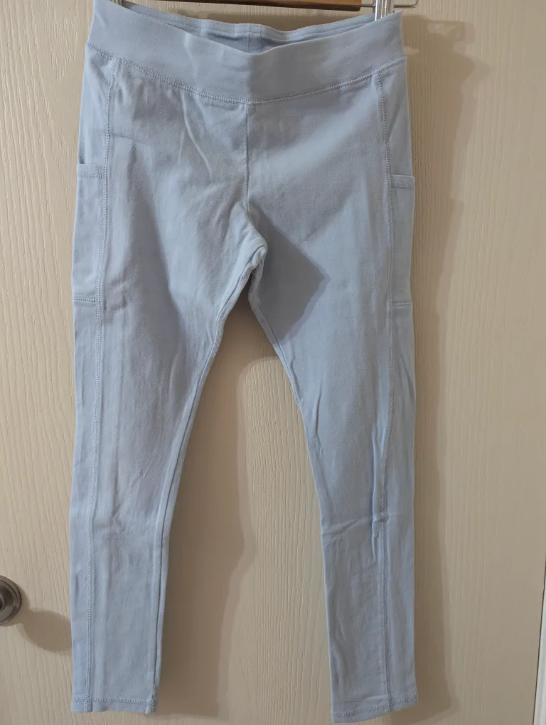 Girls Pastel Blue Leggings thumbnail