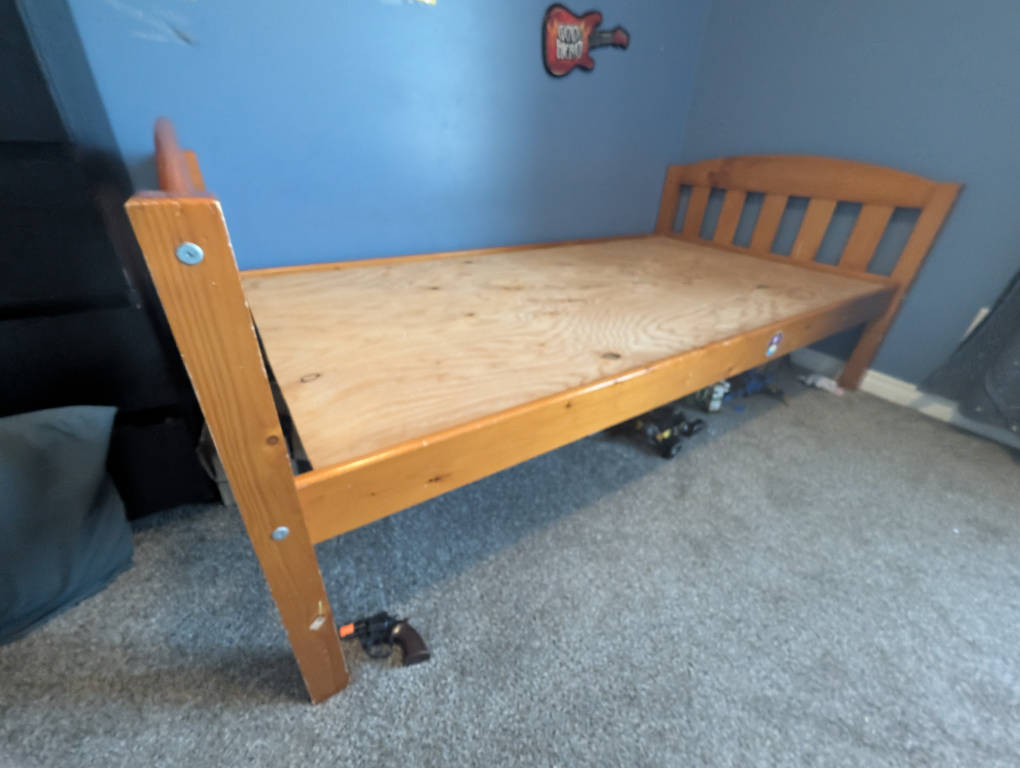 Twin Ikea wood frame is 78.5 inches Long X 42 inch wide X 30.5
