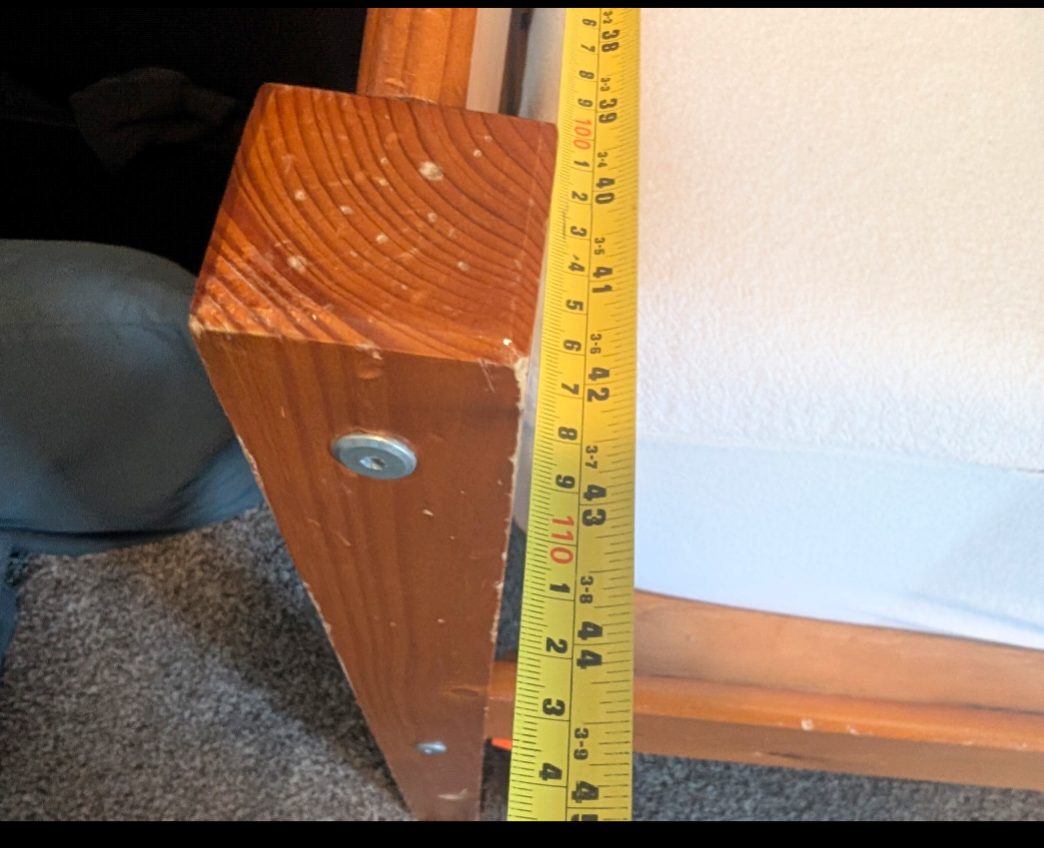 Twin Ikea wood frame is 78.5 inches Long X 42 inch wide X 30.5 - photo 3