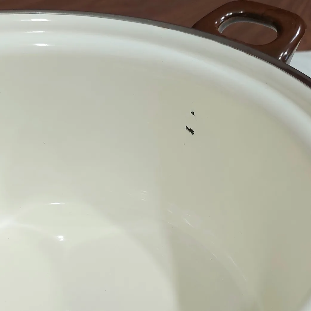 vintage floral enamel cookware pot with lid 🍲 image indicator(5)