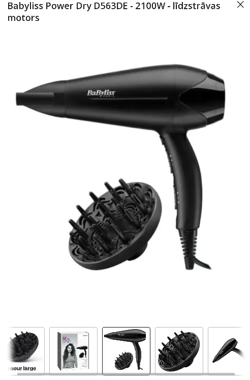 Hair Dryer Diffuser for Babyliss Power Dry D563DE - 2100W image indicator(9)