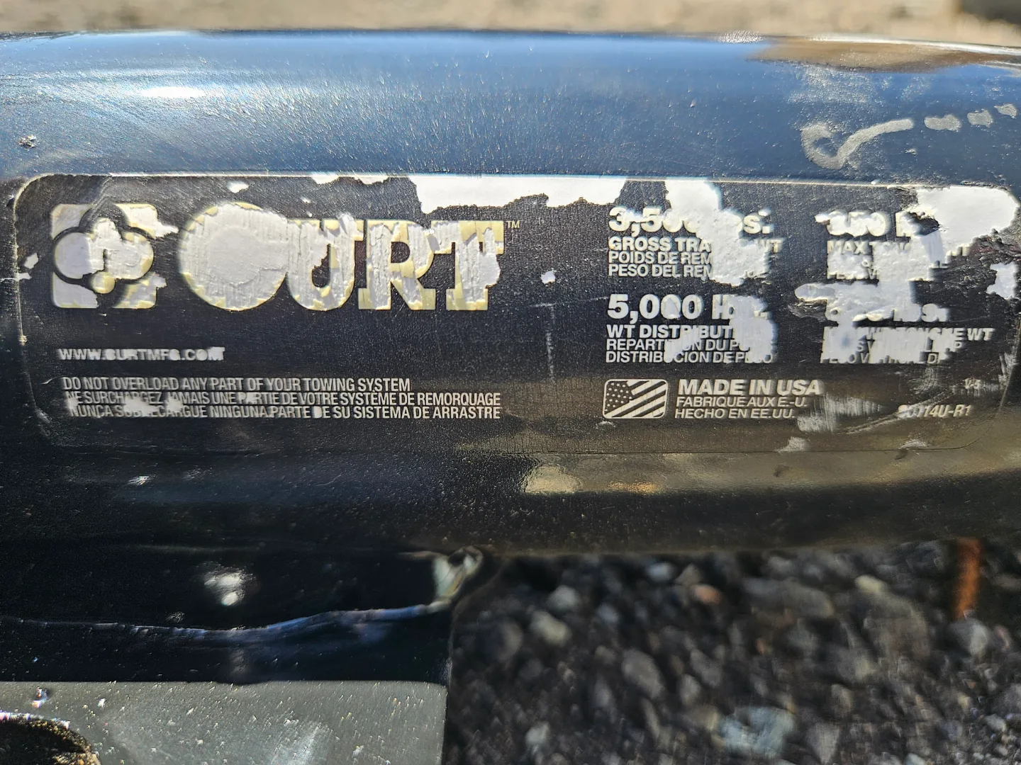 Kurt vehicle hitch with attachment image indicator(2)