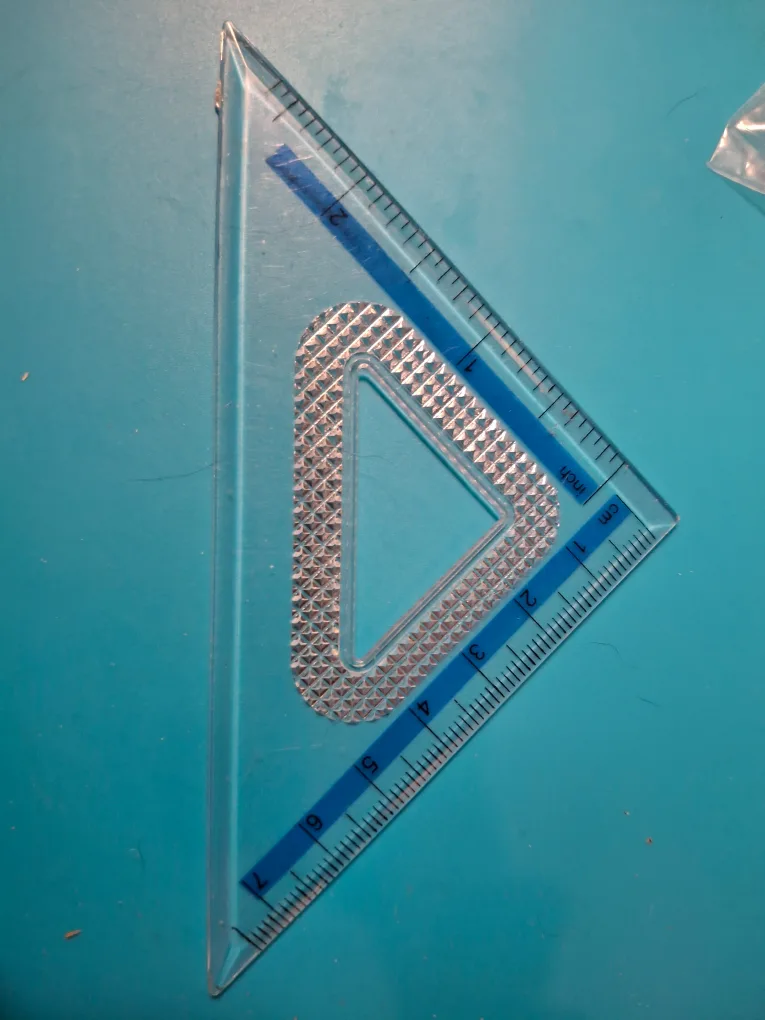 Clear Plastic Triangle Ruler #freecycle thumbnail