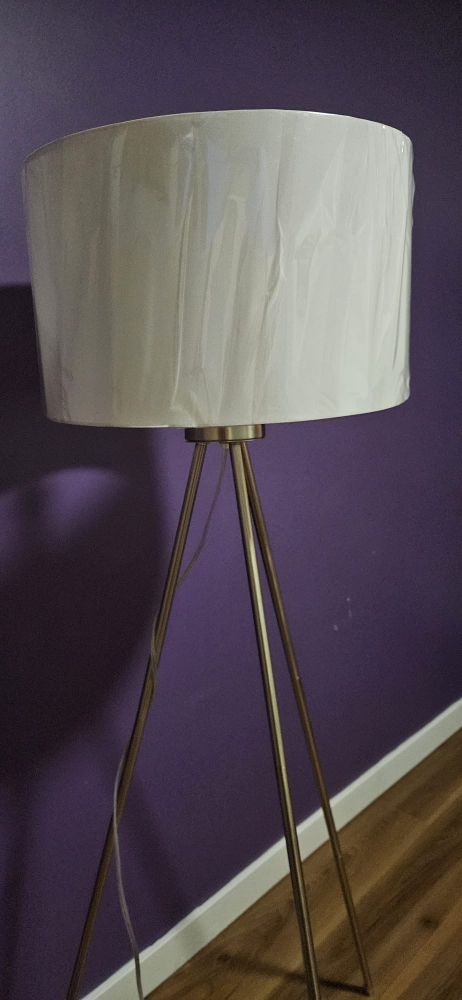 Floor Lamp with White Shade