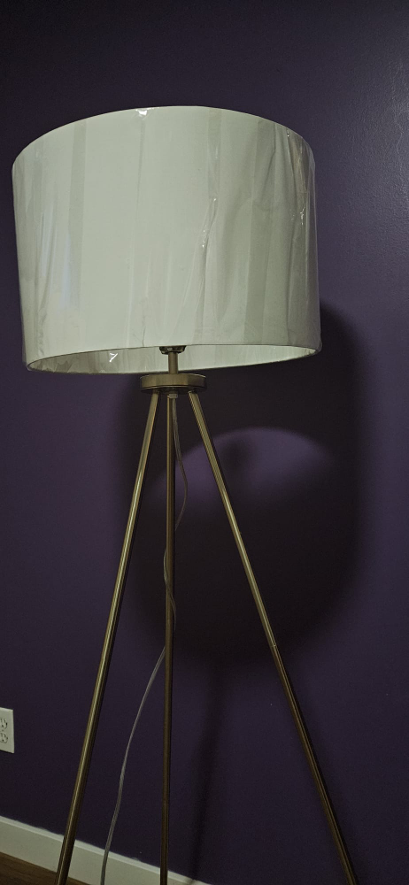 Floor Lamp with White Shade - photo 2